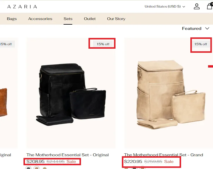 Azaria 15 OFF offer